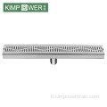 Linear stainless steel shower drain